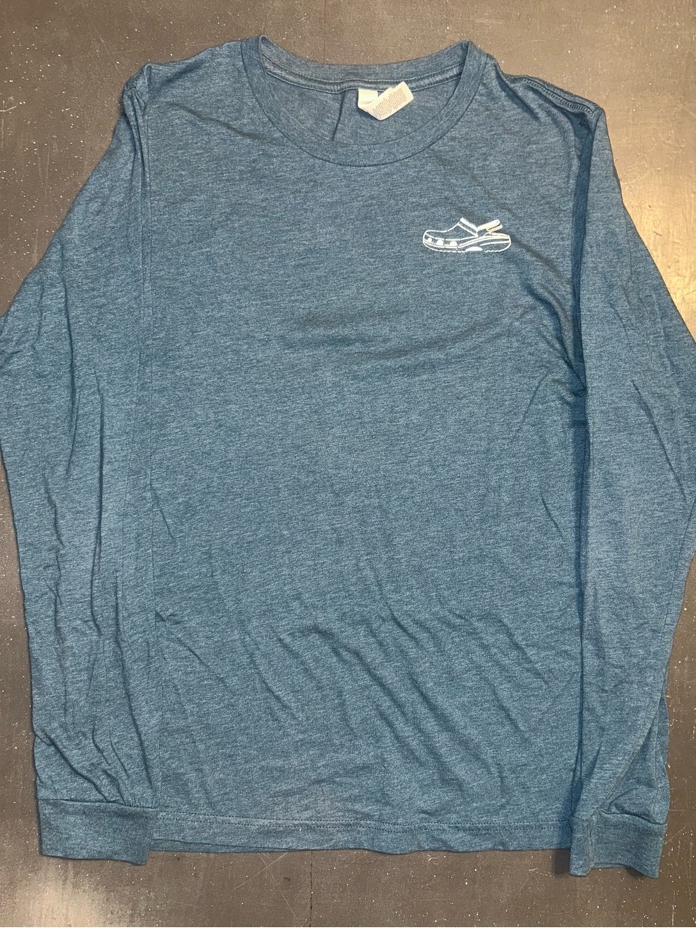 Bella Canvas Men's Long Sleeve Crewneck in Heather Blue